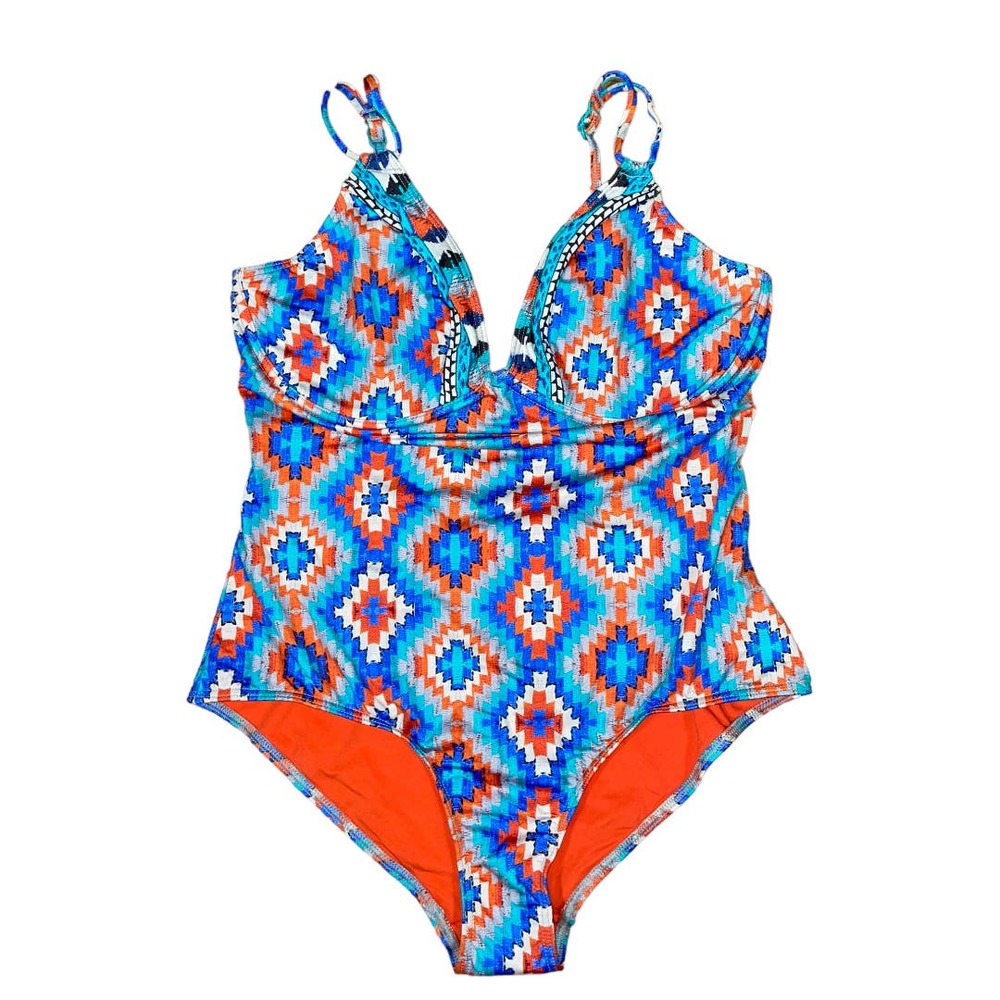 Geometric Patterned One Piece Swimsuit